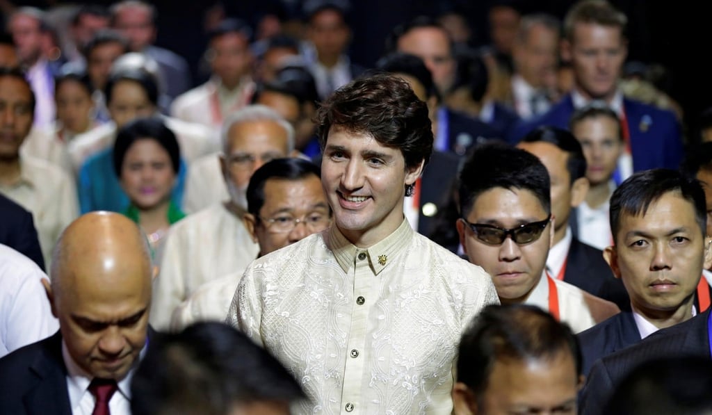 Canada Prime Minister Justin Trudeau at the Asean gala dinner. Photo: Reuters/Pool