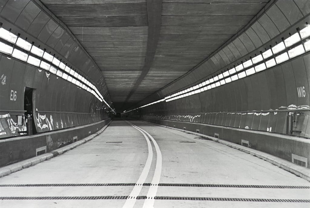 Lion Rock Tunnel one week before it was opened.