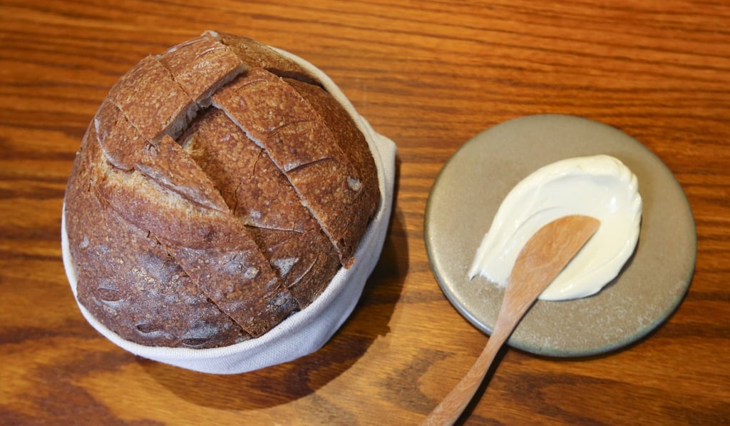 House-made sour dough bread with house-churned whipped kefir butter. Photo: David Wong