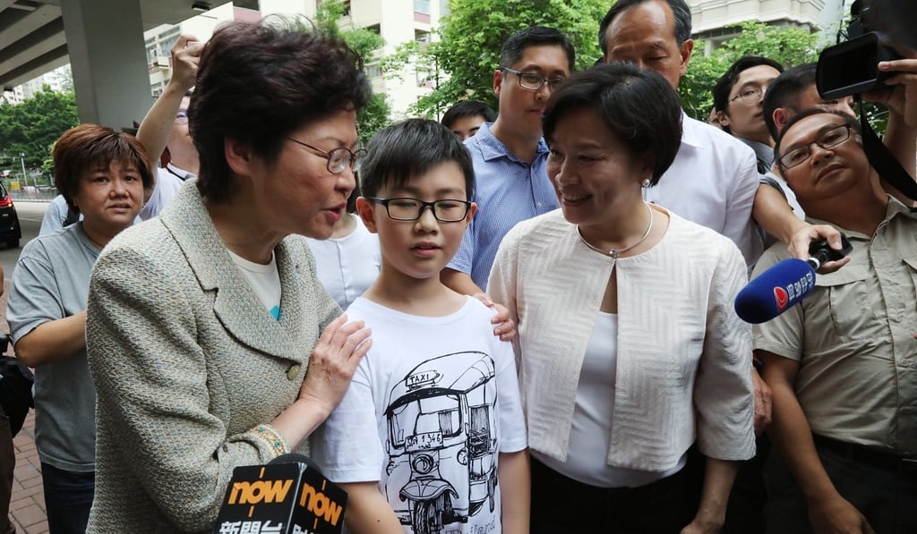 Chief Executive Carrie Lam visits Hung Hom in July. Lam has pledged to follow through with establishing a children’s commission for Hong Kong. Photo: Felix Wong