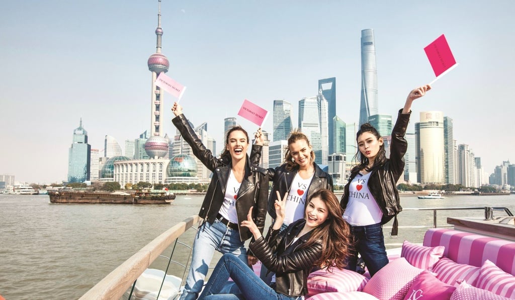 Victoria's Secret Angels en route to Shanghai.