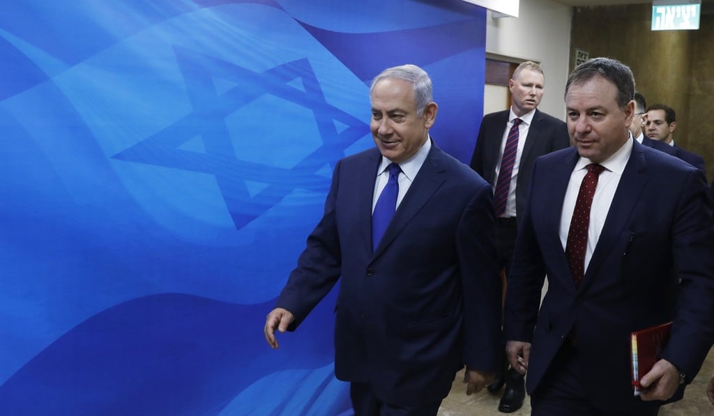 Israel's Prime Minister Benjamin Netanyahu arrives for the weekly cabinet meeting in Jerusalem. Photo: Pool via AP Israel's Prime Minister Benjamin Netanyahu arrives for the weekly cabinet meeting in Jerusalem. Photo: Pool via AP
