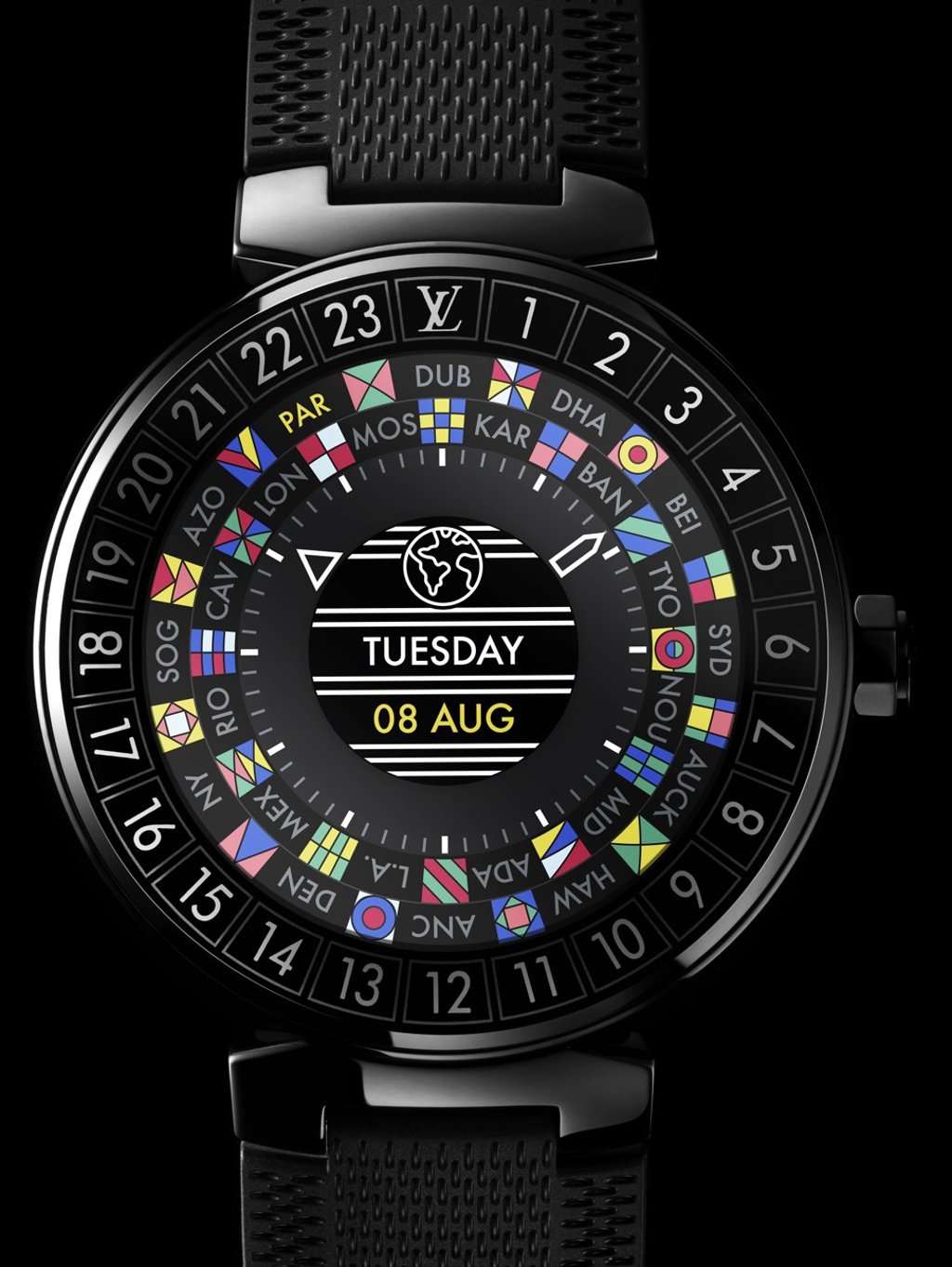 Louis Vuitton’s first smartwatch, the Tambour Horizon