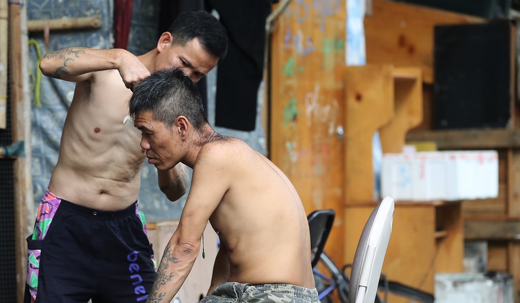 Street sleepers last month in Sham Shui Po. Photo: Edward Wong