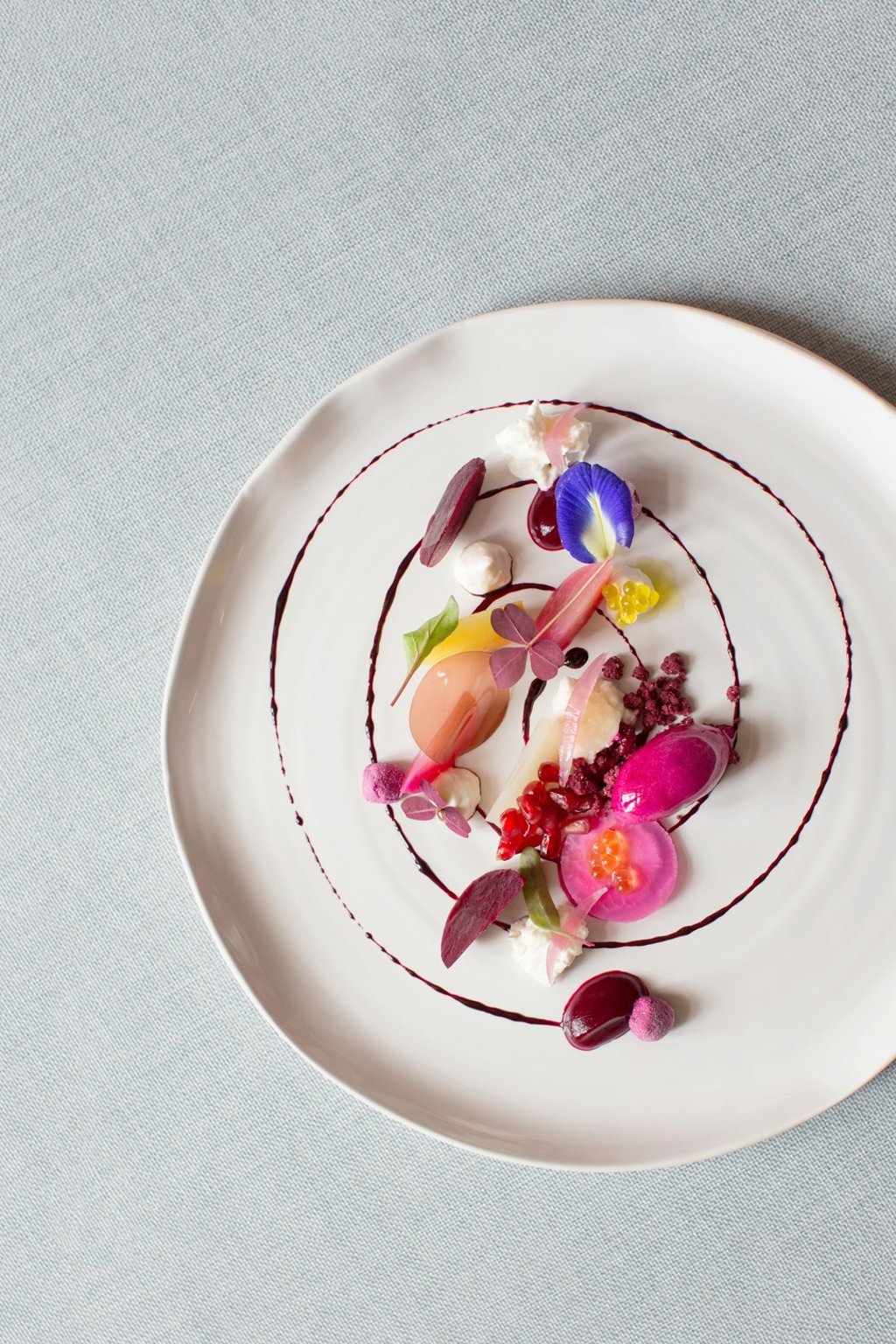 Odette in Singapore's heirloom beetroot variation.