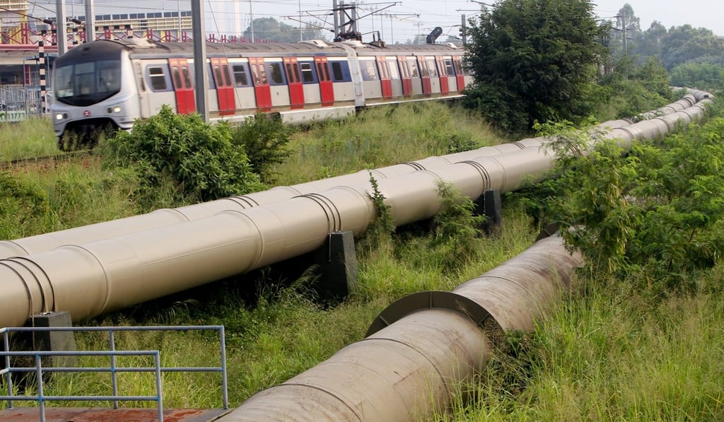 Pipes in Sheung Shui are part of the water supply network from Guangdong to Hong Kong. Photo: Felix Wong