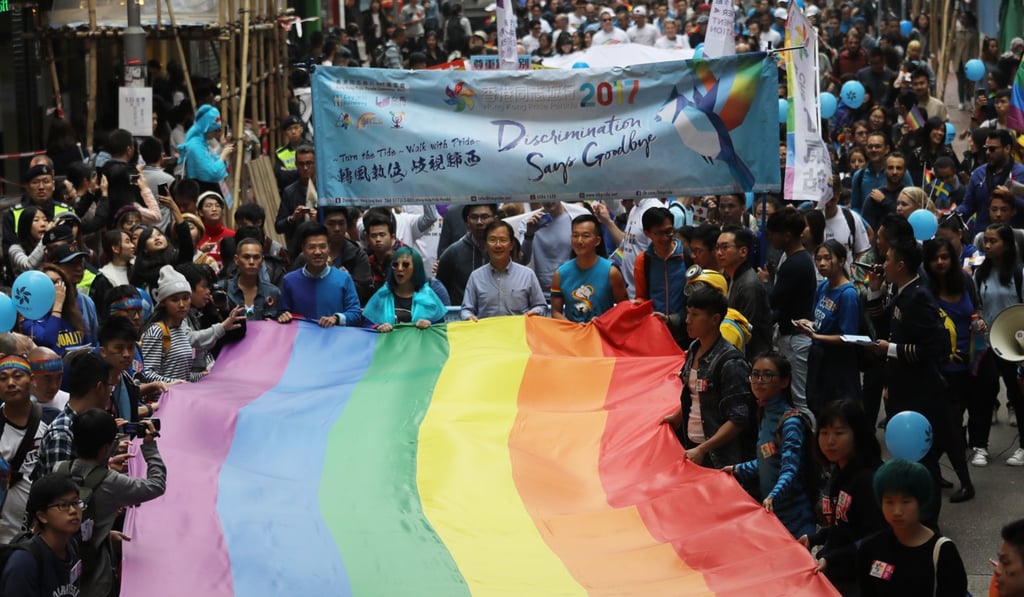 The parade was attended by some 10,000 people, according to organisers. Photo: Edward Wong
