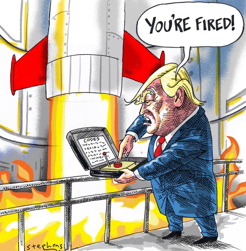 Most people are blissfully unaware that the American president is bestowed with the power to hold the entire world hostage. Illustration: Craig Stephens Most people are blissfully unaware that the American president is bestowed with the power to hold the entire world hostage. Illustration: Craig Stephens