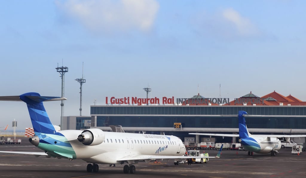 Flights were grounded at Denpasar International Airport in Bali. Photo: Handout