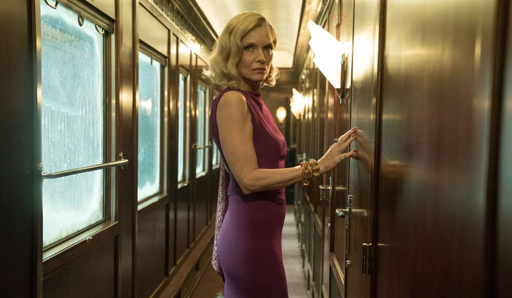 Michelle Pfeiffer plays a widow in Murder on the Orient Express. Michelle Pfeiffer plays a widow in Murder on the Orient Express.