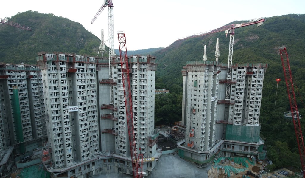 A public-housing project under development at Kwei Tei Street, Fo Tan. Photo: Edmond So