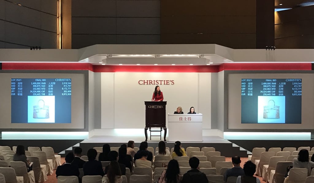 Christie’s sold the most expensive handbag auctioned on November 29, 2017. Christie’s sold the most expensive handbag auctioned on November 29, 2017.