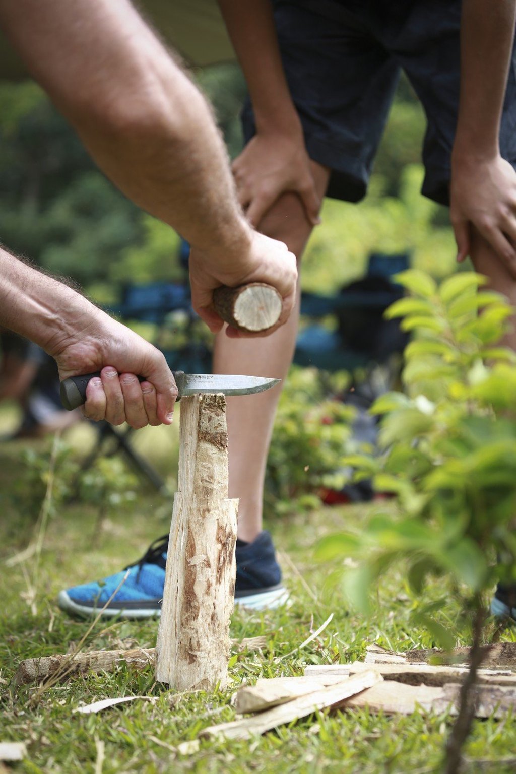 Batoning wood is the process of splitting or cutting wood without an axe or saw. Photo: James Wendlinger