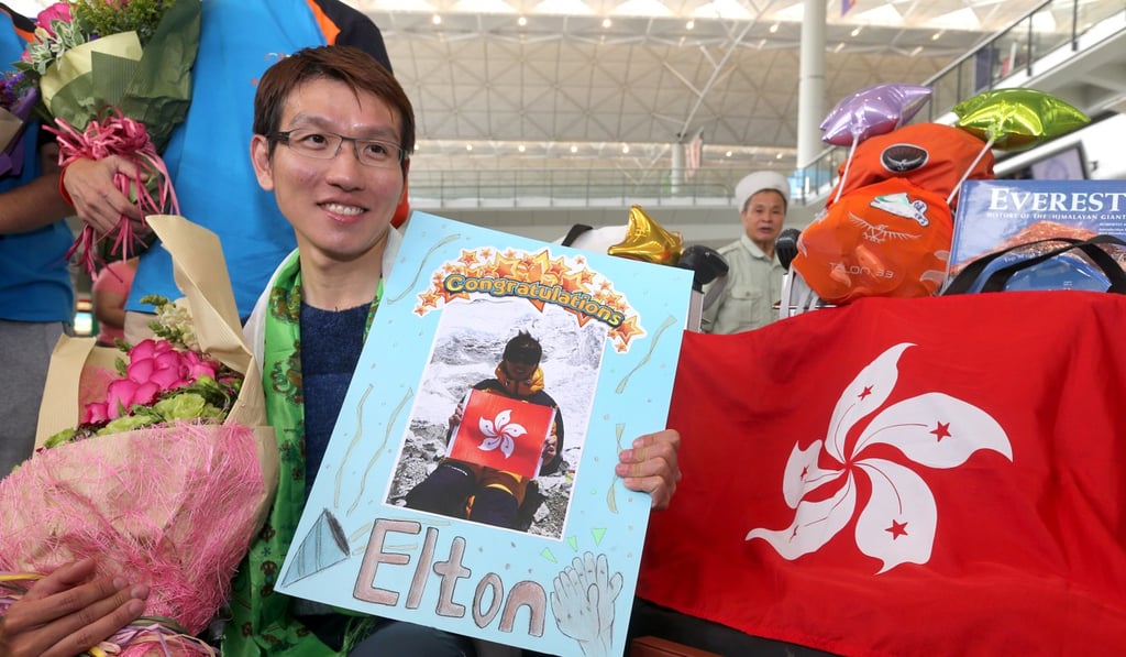 Elton Ng returns to Hong Kong and meets the press at the Chek Lap Kok airport. Photo: SCMP / KY Cheng