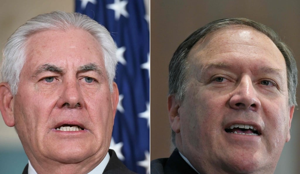 US Secretary of State Rex Tillerson (L) and CIA Director Mike Pompeo. Photo: AFP US Secretary of State Rex Tillerson (L) and CIA Director Mike Pompeo. Photo: AFP