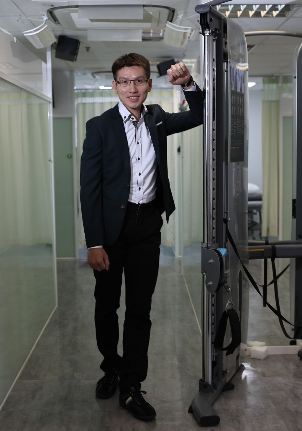 Elton Ng at the Centre of Rehabilitation and Exercising Specialist (CORES) in Central. Photo: SCMP / Nora Tam