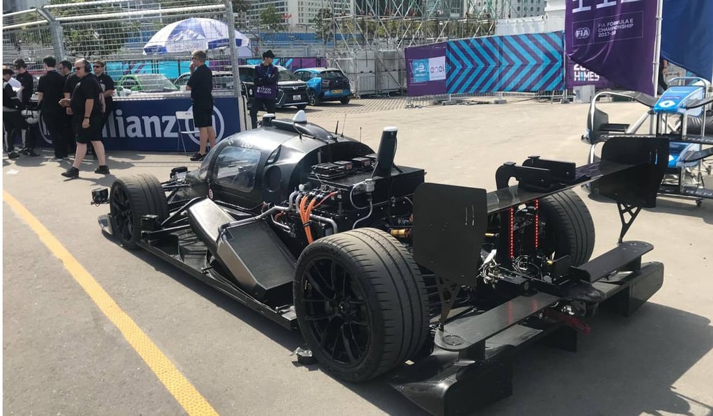 The DevBot is a test vehicle for Roborace's main car. The DevBot is a test vehicle for Roborace's main car.