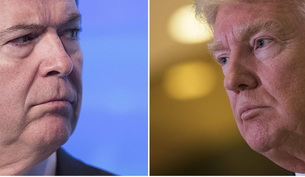 This file combination of pictures show former FBI director James Comey and US President Donald Trump. Photo: AFP This file combination of pictures show former FBI director James Comey and US President Donald Trump. Photo: AFP