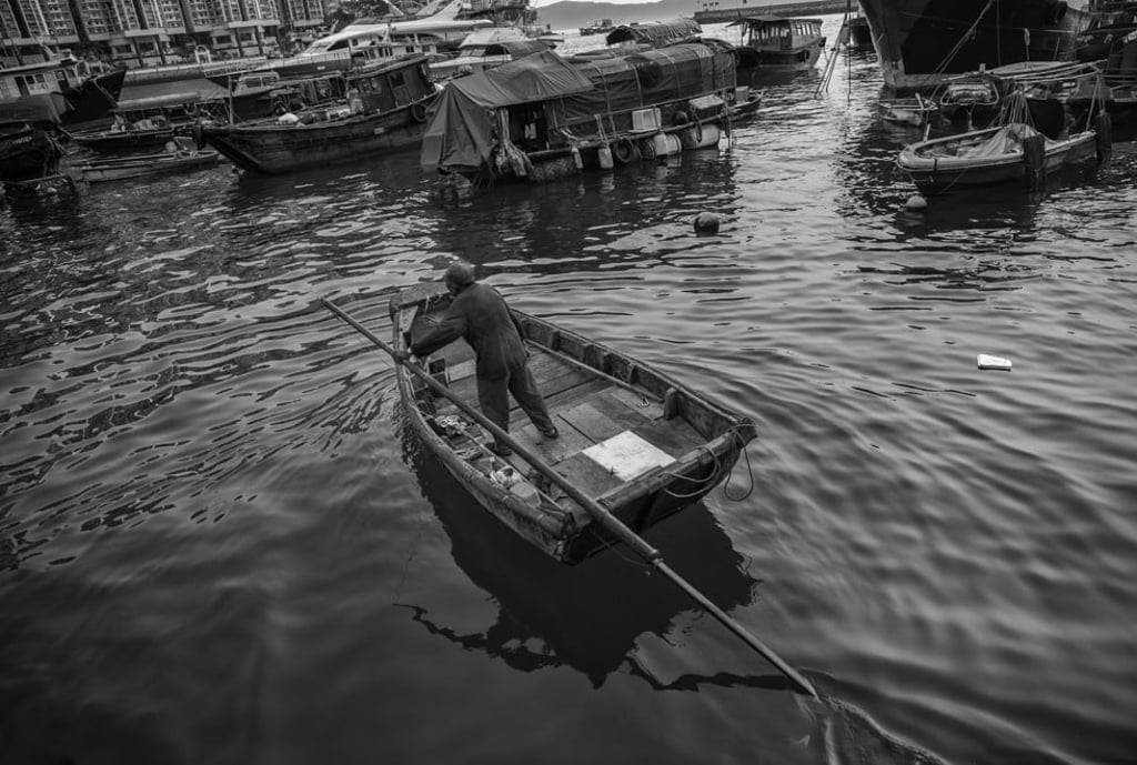 A scene in Hong Kong’s Aberdeen harbour.