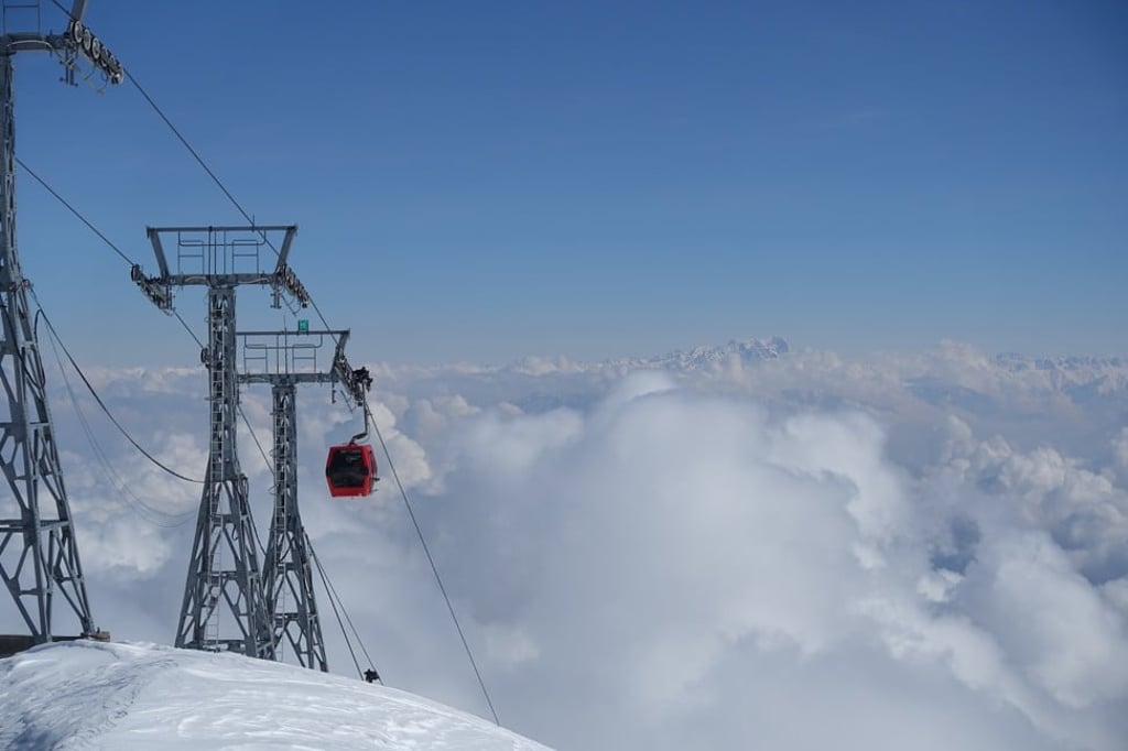From the top of the Phase 2 gondola you could see Nanga Parbat, the world’s ninth highest peak. Photo: Paul Niel