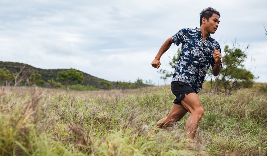 Wong Ho-chung on the flat ‘runnable’ sections of the course,before trying to reel in the competition on the climbs. Photo: Guillem Casanova Photography