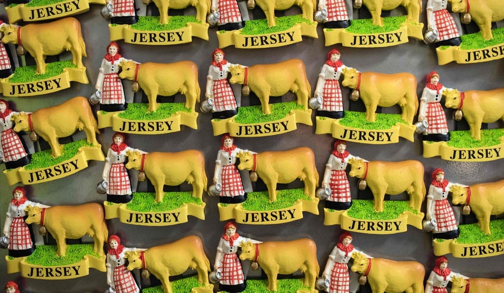 Fridge magnets depicting a Jersey cow are displayed for sale in St Helier, on the British island of Jersey, on November 9. The Channel island of Jersey has come under the spotlight with the publication of the Paradise Papers, a trove of leaked financial documents highlighting its status as a tax haven for multinational companies. Photo: AFP Fridge magnets depicting a Jersey cow are displayed for sale in St Helier, on the British island of Jersey, on November 9. The Channel island of Jersey has come under the spotlight with the publication of the Paradise Papers, a trove of leaked financial documents highlighting its status as a tax haven for multinational companies. Photo: AFP