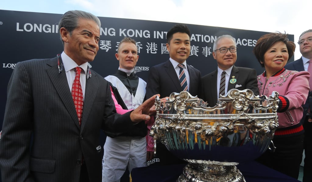 Beauty Only’s connections celebrate the 2016 Hong Kong Mile win.
