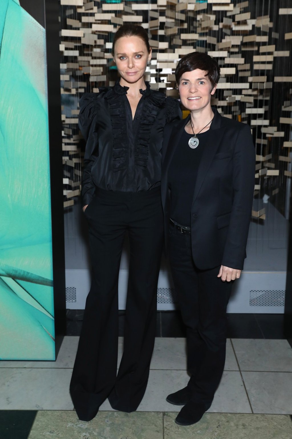 Stella McCartney (left) and Ellen MacArthur during the ‘Creating A Future For Fashion’ VIP launch in London last month. Photo: Getty