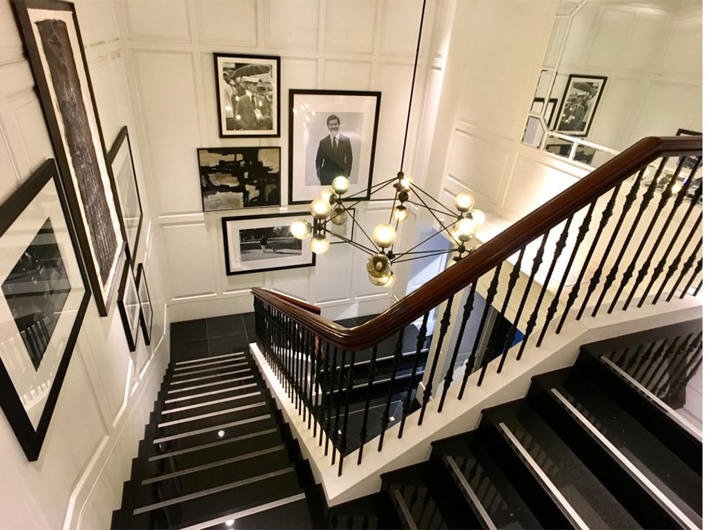 The stairs leading up to the CO:WORK SOLO co-working space in Causeway Bay.
