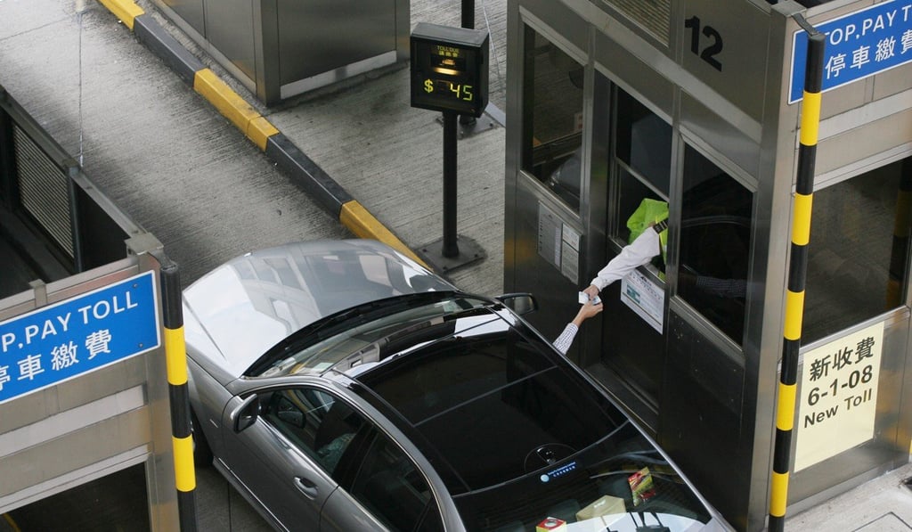 A toll booth at the Western Harbour Tunnel, where delays are minimal compared to other areas. Photo: Robert Ng