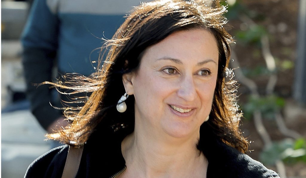 This April 4, 2016 file photo shows Maltese investigative journalist Daphne Caruana Galizia, who was killed by a car bomb on October 16. Photo: AP