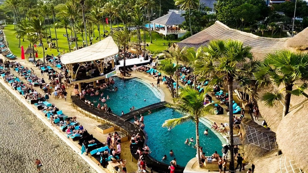The Finns Beach Club is set on 170 metres of direct oceanfront at the Berawa Beach in Bali.