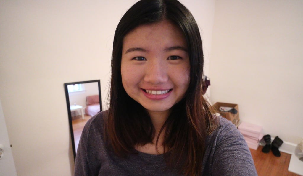 Sharon Mak Kwan-yeung before shaving her head in support of a friend fighting a rare cancer.