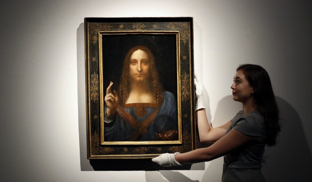 Leonardo da Vinci's Salvator Mundi is put on display at Christie's auction rooms in London in October. Photo: AP Leonardo da Vinci's Salvator Mundi is put on display at Christie's auction rooms in London in October. Photo: AP