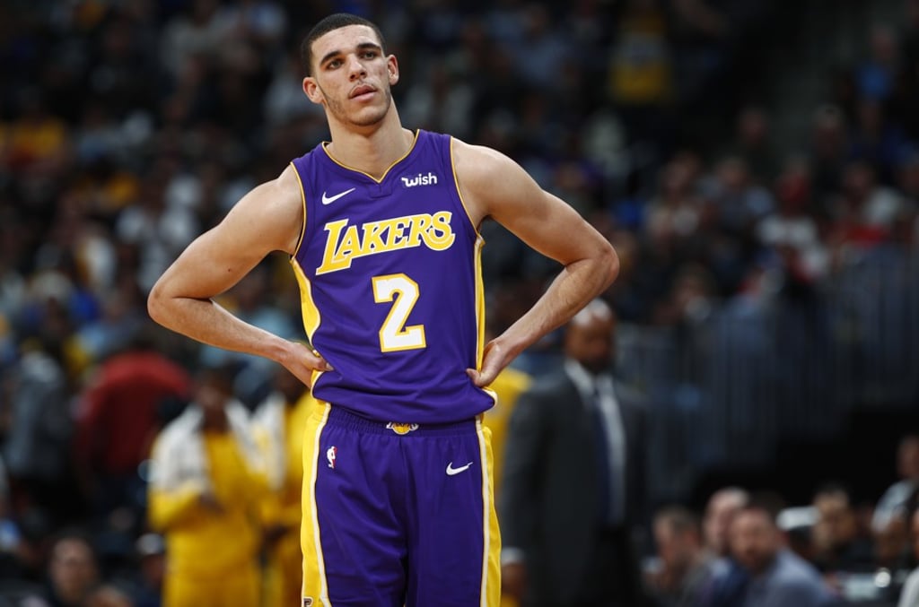 LA Lakers guard Lonzo Ball has had to deal with the distraction of his family in his rookie year. Photo: AP