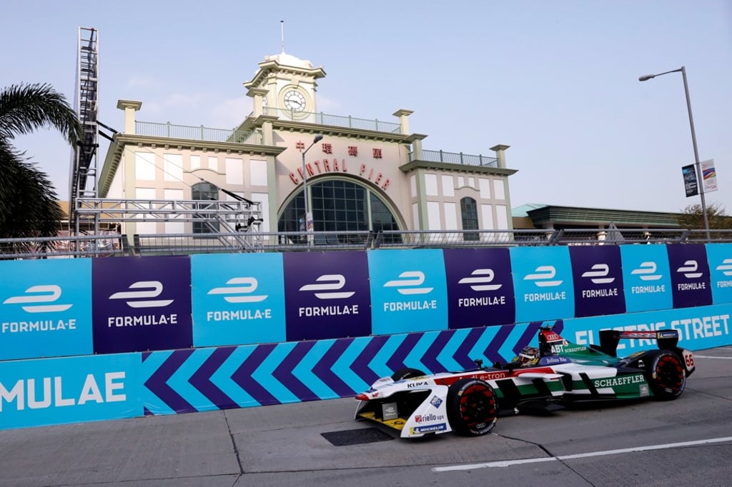 Audi Sport ABT Schaeffler’s Daniel Abt drives past Central Pier. Photo: Reuters