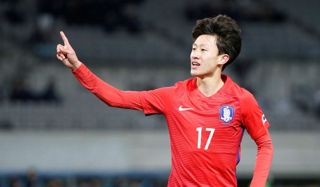 South Korea's Lee Jae-sung after scoring against China. Photo: Reuters