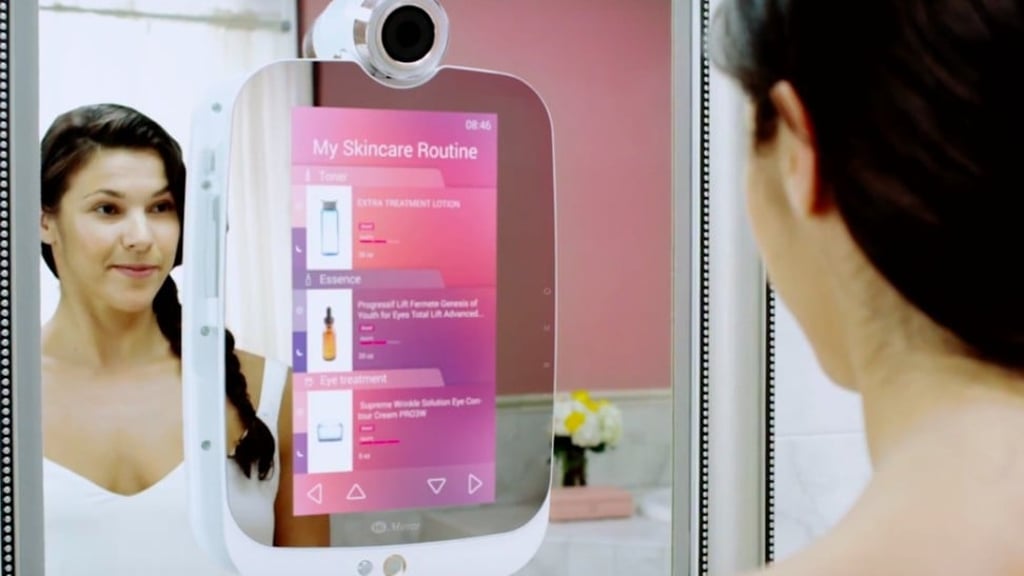 The HiMirror can analyse your skin condition and guide you through your beauty routines. The HiMirror can analyse your skin condition and guide you through your beauty routines.