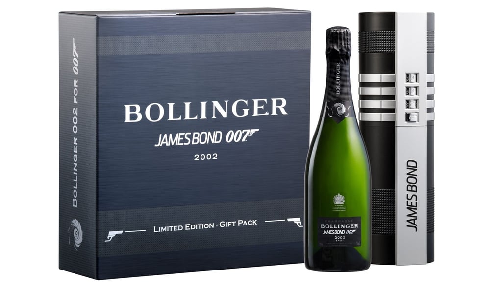 Bollinger celebrated 50 years of James Bond with a limited edition Bollinger Grande Annee 2002.