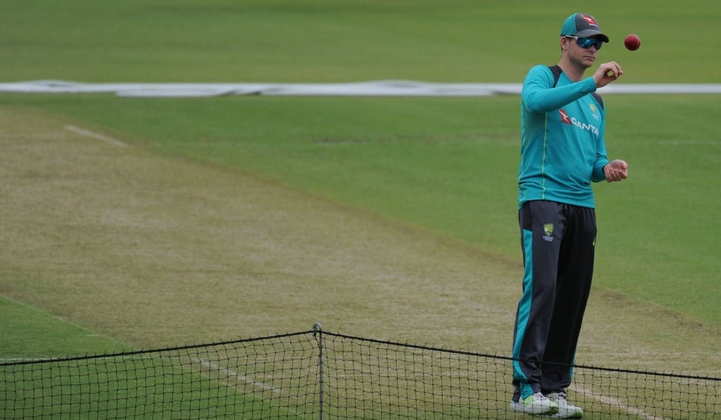Australia captain Steve Smith during a training session on the eve of the third test. Photo: AFP