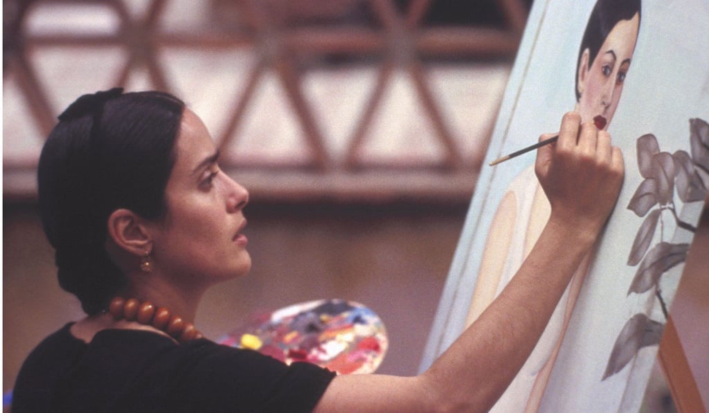 Actress Salma Hayek, shown in a scene from her film Frida, received an Academy Award nomination as best actress for her role in the film. Photo: Reuters