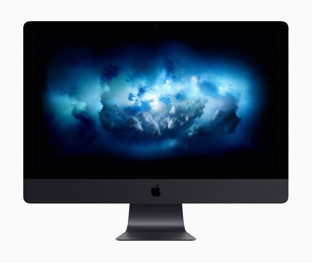 Apple's new iMac Pro, which was introduced during the keynote address at the Worldwide Developers Conference at the McEnery Convention Center in California, USA, in June 2017.