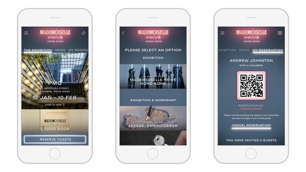 A special free app has been launched, offering access to the exhibition and a dedicated Chanel website. Photos: Chanel