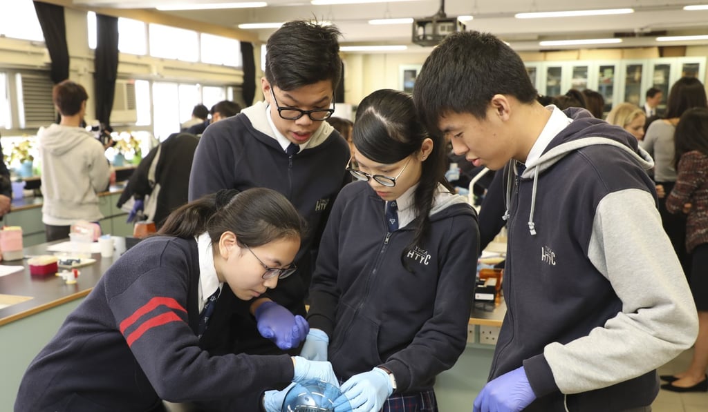 Pupils experiencing hands-on biotech experiments at the Amgen ABE launch in November.