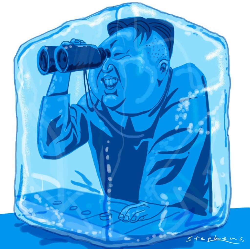 An initial freeze on North Korea’s intercontinental ballistic missiles would be the first step in a series that, over time, once calibrated with parallel initiatives that would benefit the North Koreans, could conceivably bring about denu­clearisation. Illustration: Craig Stephens