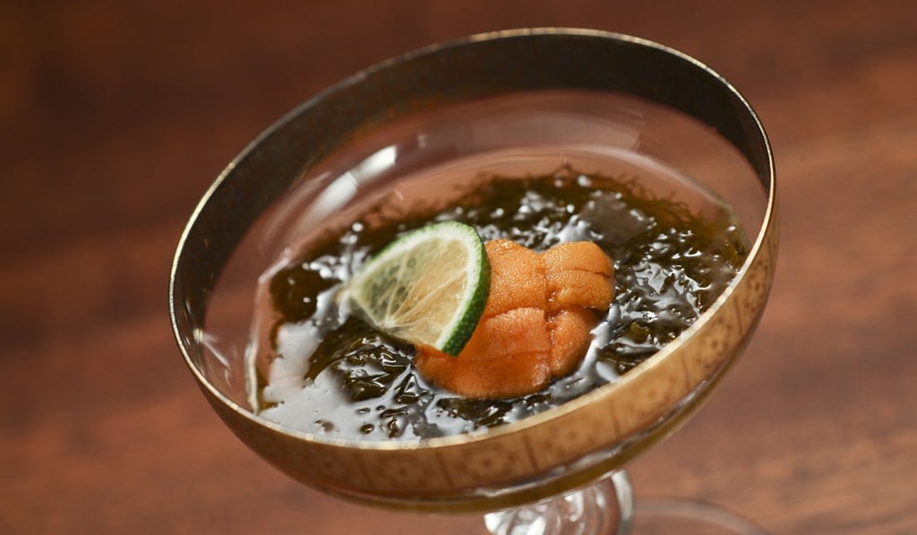 Mozuku seaweed at Kousen Irori Sumiyaki in North Point. Photo: Nora Tam