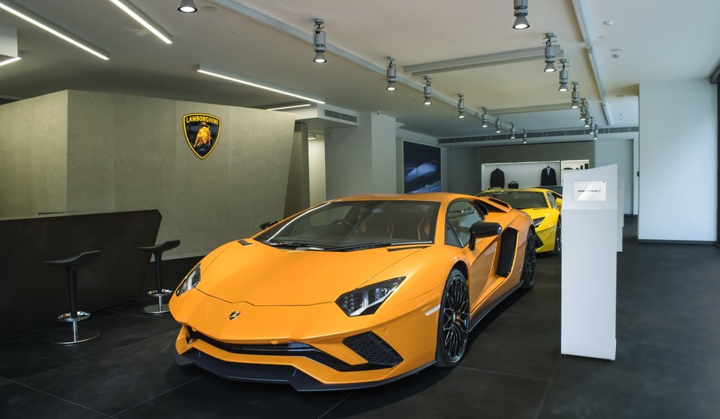 Lamborghini’s new Macau showroom.