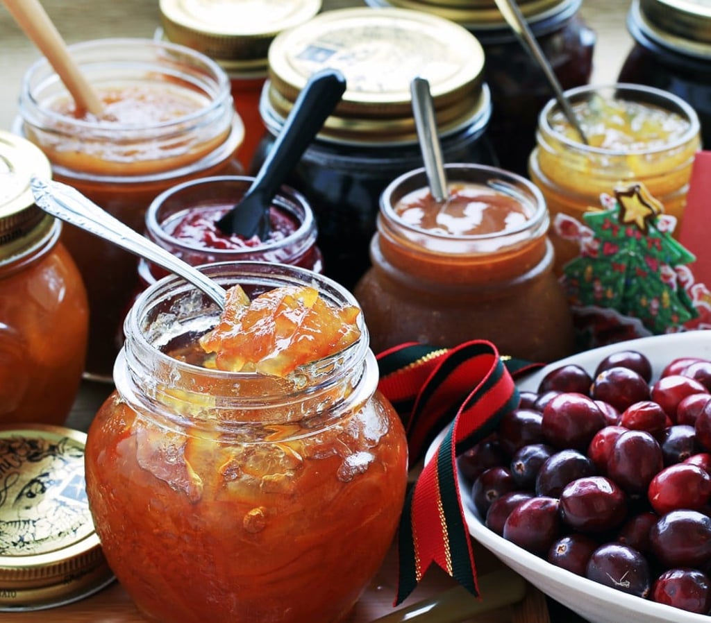 Christmas jams and preserves. Photo: Jonathan Wong