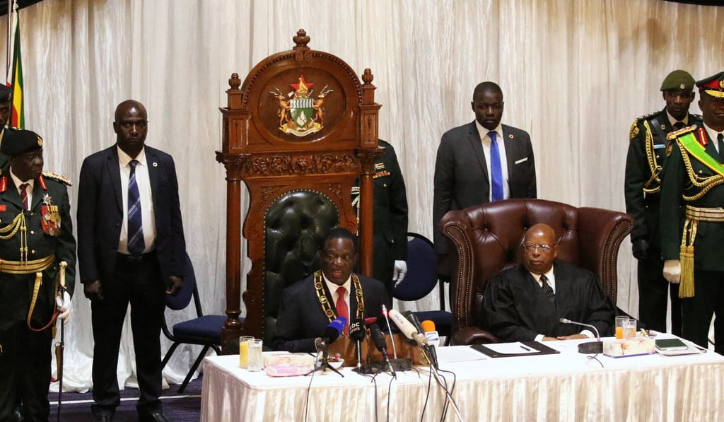 Zimbabwean President Emmerson Mnangagwa delivers the State of the Nation Address (SONA) in Zimbabwe, on December 20, 2017. Photo: Reuters