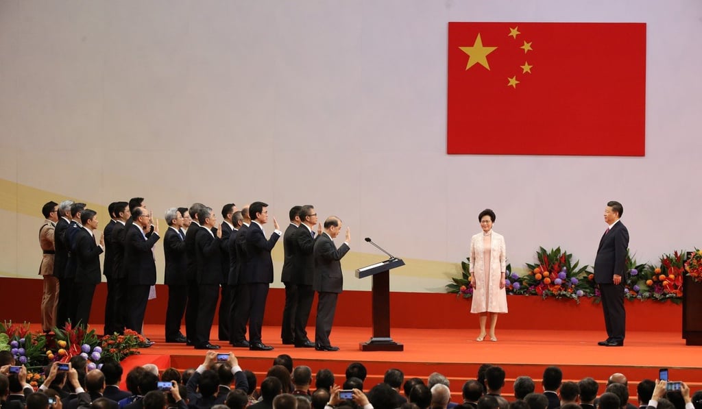 Since Hong Kong leader Carrie Lam (centre) took office in July, a contentious atmosphere has persisted in the Legislative Council. Photo: Sam Tsang